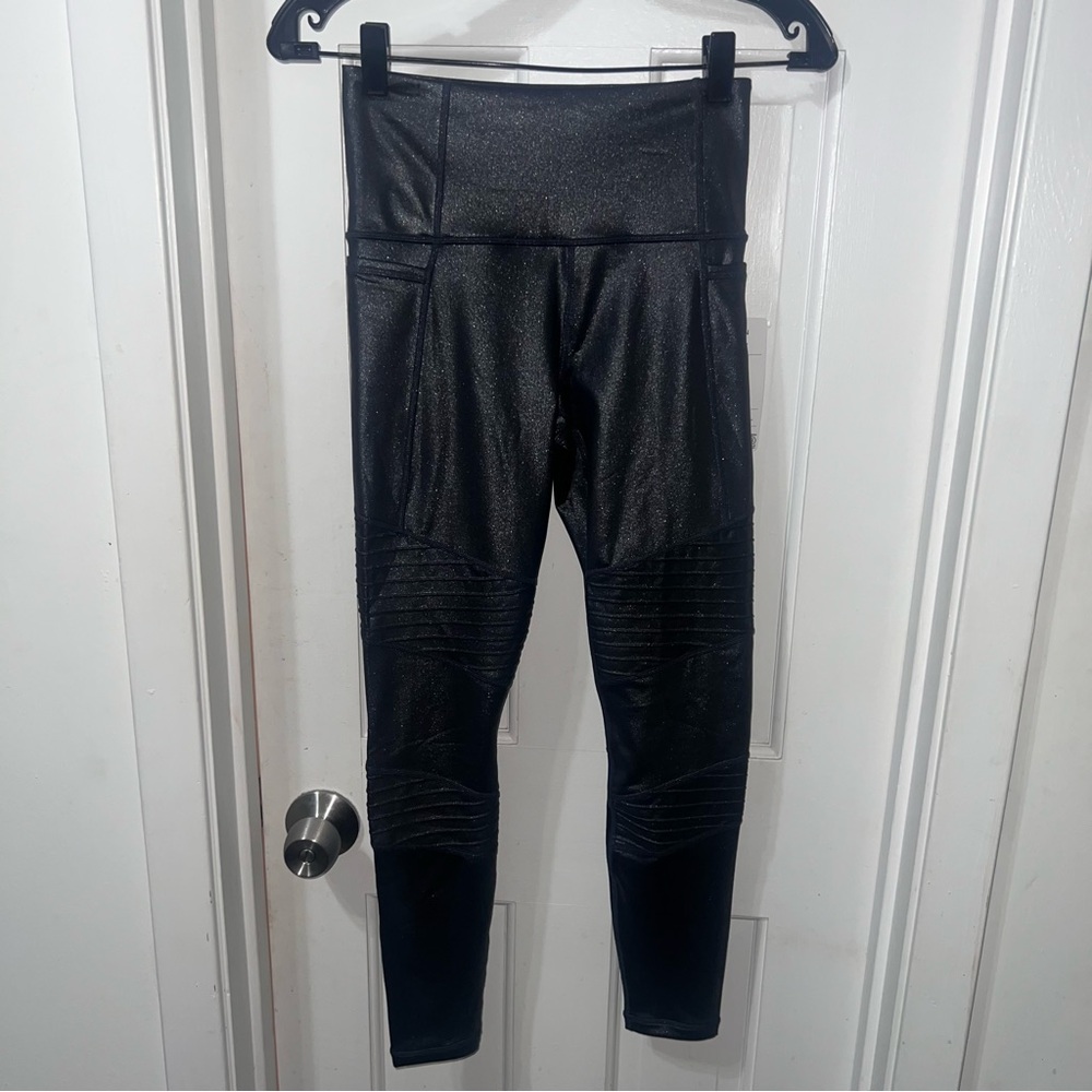 NWT athleta inclination shimmer moto tight leggings size XS